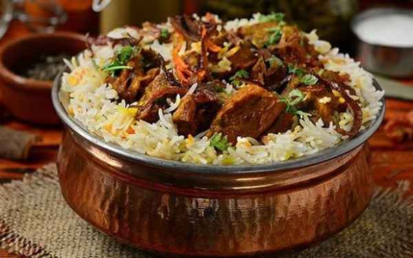 Meat biryani